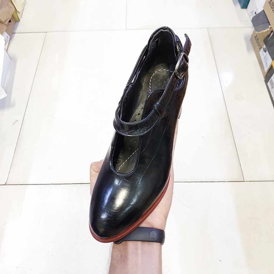 کفش مجلسی زنانه  چرم طبیعی  مدل کروکدیلی کد 2798